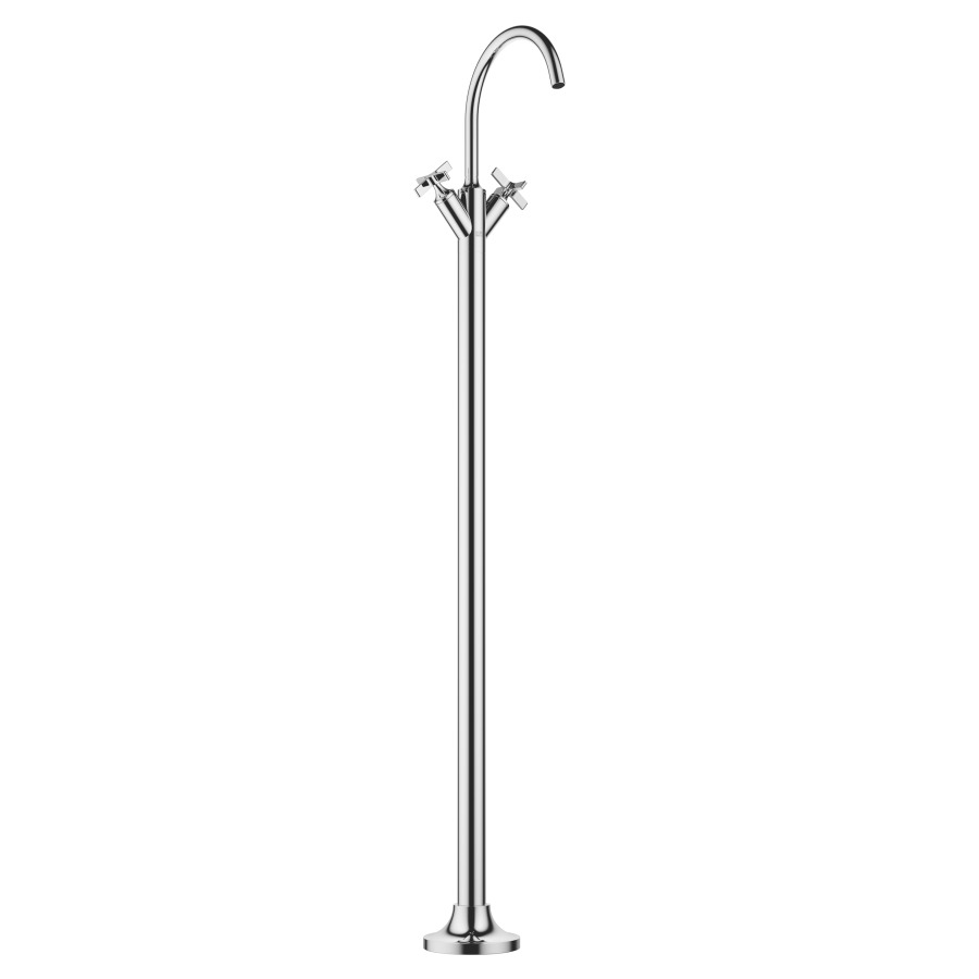 Batterie de lavabo VAIA
S 202 mm, goulot orientable
360°, H jusqu'à aérateur
1252-1321 mm, avec colonne
pour montage à pose libre
sans vidage, débit 5,7 l/min.
sans corps à encastrer
751 035