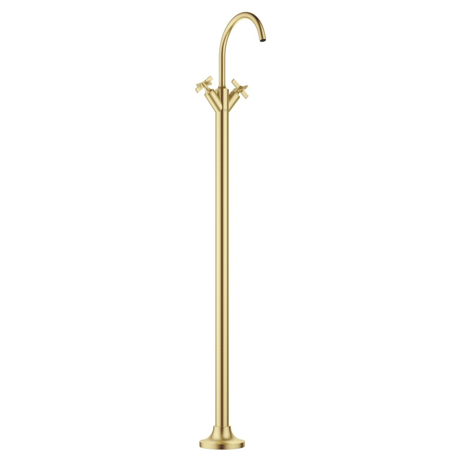 Batterie de lavabo VAIA
S 202 mm, goulot orientable
360°, H jusqu'à aérateur
1252-1321 mm, avec colonne
pour montage à pose libre
sans vidage, débit 5,7 l/min.
sans corps à encastrer
751 035