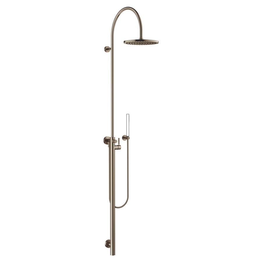 Système de douche DORNBRACHT
Flow Reduce, H 228 cm
mélangeur monocommande
inverseur, pomme de douche
D 300 mm, S 450 mm, système
anticalcaire, tuyau 150 cm
sans douche à main
débit 9 l/min.
sans corps à encastrer 751 037