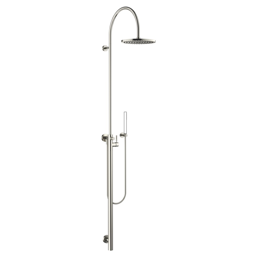 Système de douche DORNBRACHT
Flow Reduce, H 228 cm
mélangeur monocommande
inverseur, pomme de douche
D 300 mm, S 450 mm, système
anticalcaire, tuyau 150 cm
sans douche à main
débit 9 l/min.
sans corps à encastrer 751 037