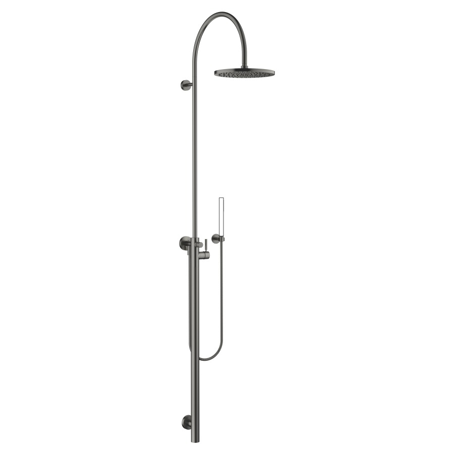 Système de douche DORNBRACHT
Flow Reduce, H 228 cm
mélangeur monocommande
inverseur, pomme de douche
D 300 mm, S 450 mm, système
anticalcaire, tuyau 150 cm
sans douche à main
débit 9 l/min.
sans corps à encastrer 751 037
