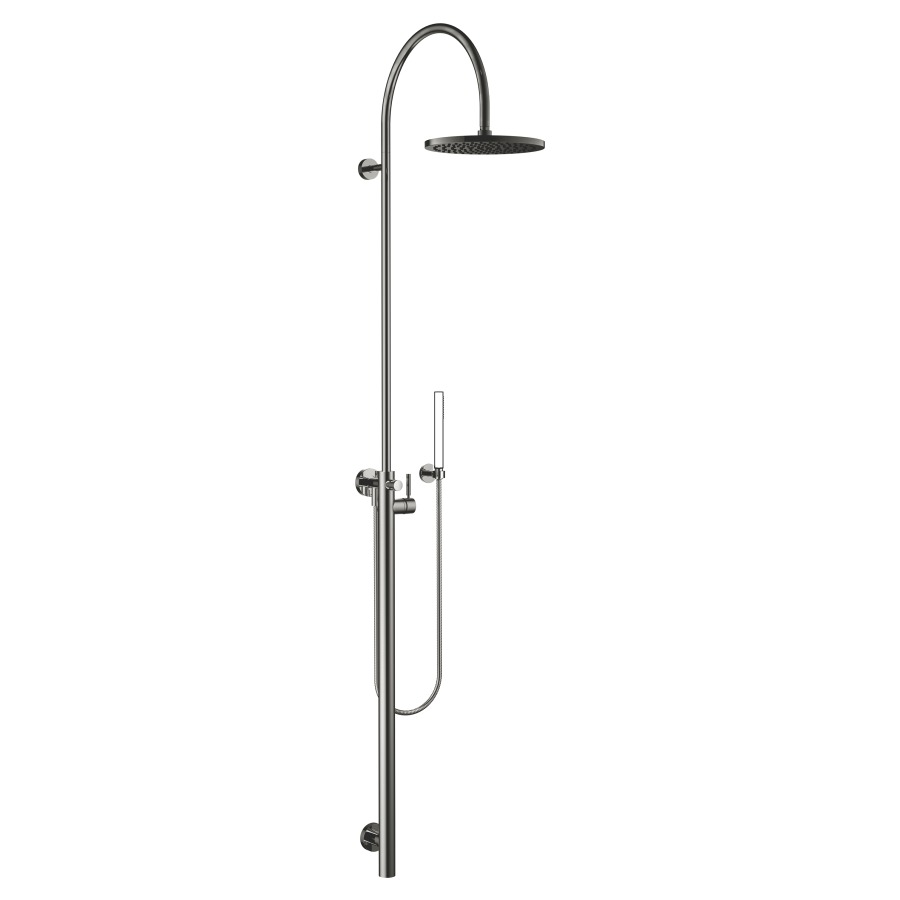 Système de douche DORNBRACHT
Flow Reduce, H 228 cm
mélangeur monocommande
inverseur, pomme de douche
D 300 mm, S 450 mm, système
anticalcaire, tuyau 150 cm
sans douche à main
débit 9 l/min.
sans corps à encastrer 751 037