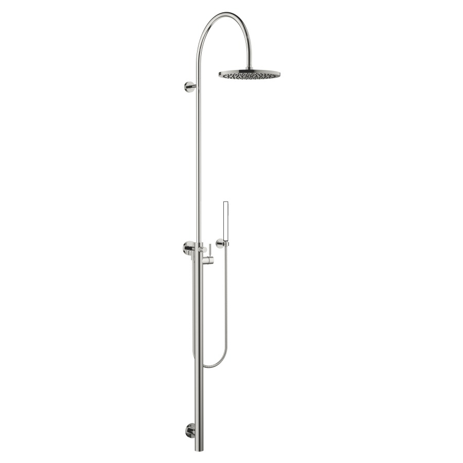 Système de douche DORNBRACHT
Flow Reduce, H 228 cm
mélangeur monocommande
inverseur, pomme de douche
D 300 mm, S 450 mm, système
anticalcaire, tuyau 150 cm
sans douche à main
débit 9 l/min.
sans corps à encastrer 751 037