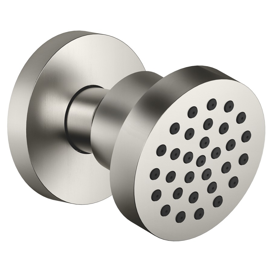 Douche latérale DORNBRACHT
1/2", à rotule
rosace D 55 mm
sans réglage du débit
débit 7 l/min.