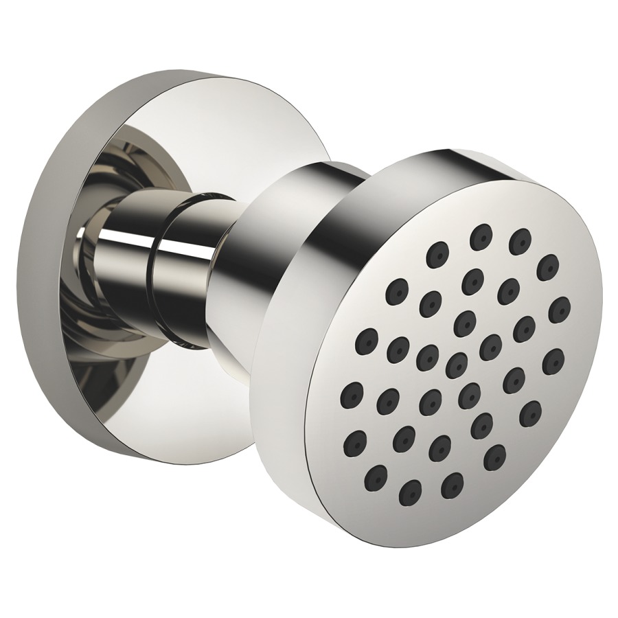 Douche latérale DORNBRACHT
1/2", à rotule
rosace D 55 mm
sans réglage du débit
débit 7 l/min.
