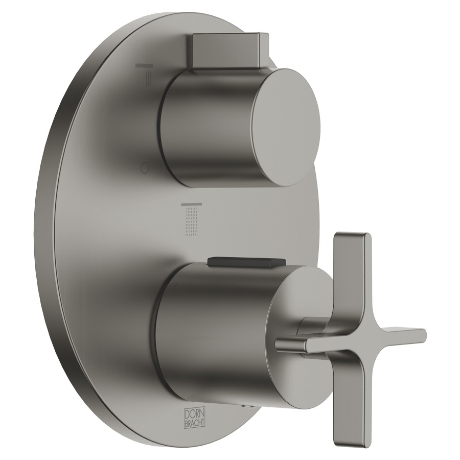 Thermostat VAIA UP
set de montage final
avec réglage de quantité
à 3 voies, plaque de recouvre-
ment D 150 mm, sans corps
à encastrer 751 104/105