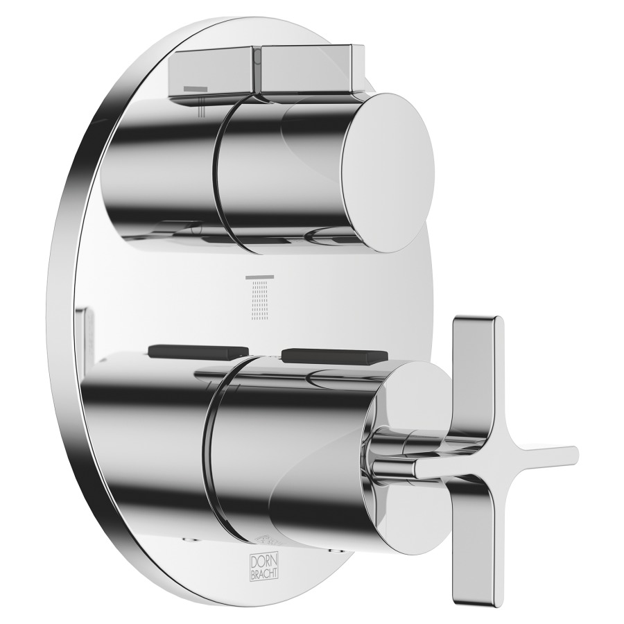 Thermostat VAIA UP
set de montage final
avec réglage de quantité
à 3 voies, plaque de recouvre-
ment D 150 mm, sans corps
à encastrer 751 104/105