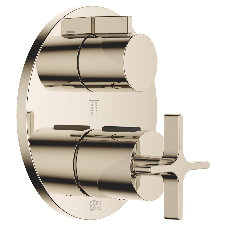 Thermostat VAIA UP
set de montage final
avec réglage de quantité
à 3 voies, plaque de recouvre-
ment D 150 mm, sans corps
à encastrer 751 104/105