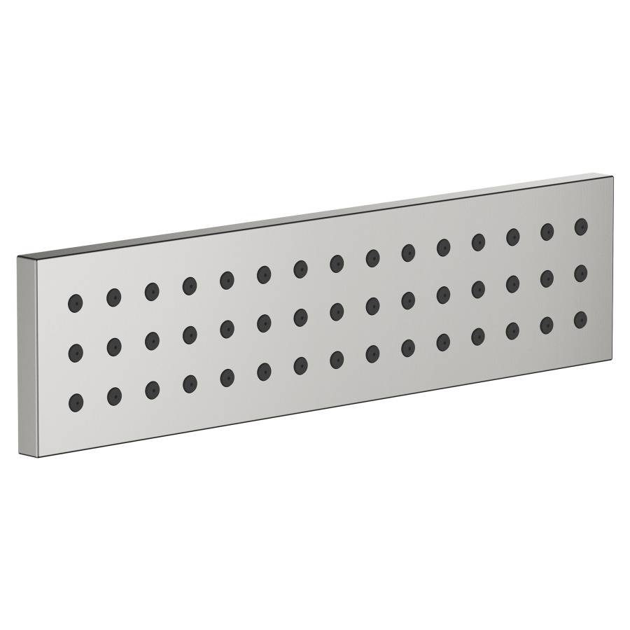 Douche latérale WATER BAR UP
Horizontal Rain, 1/2"
240 x 60 mm, système
anticalcaire, débit 9 l/min.
sans corps à encastrer
751 065