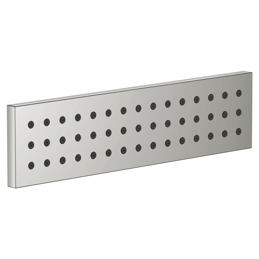 Douche latérale WATER BAR UP
Horizontal Rain, 1/2"
240 x 60 mm, système
anticalcaire, débit 9 l/min.
sans corps à encastrer
751 065