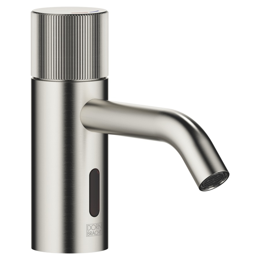 Mélangeur de lavabo META
S 125 mm, goulot fixe
régulation de température
détecteur infrarouge
transformateur AP
H jusqu'à aérateur 52 mm
sans vidage, débit 5,7 l/min.