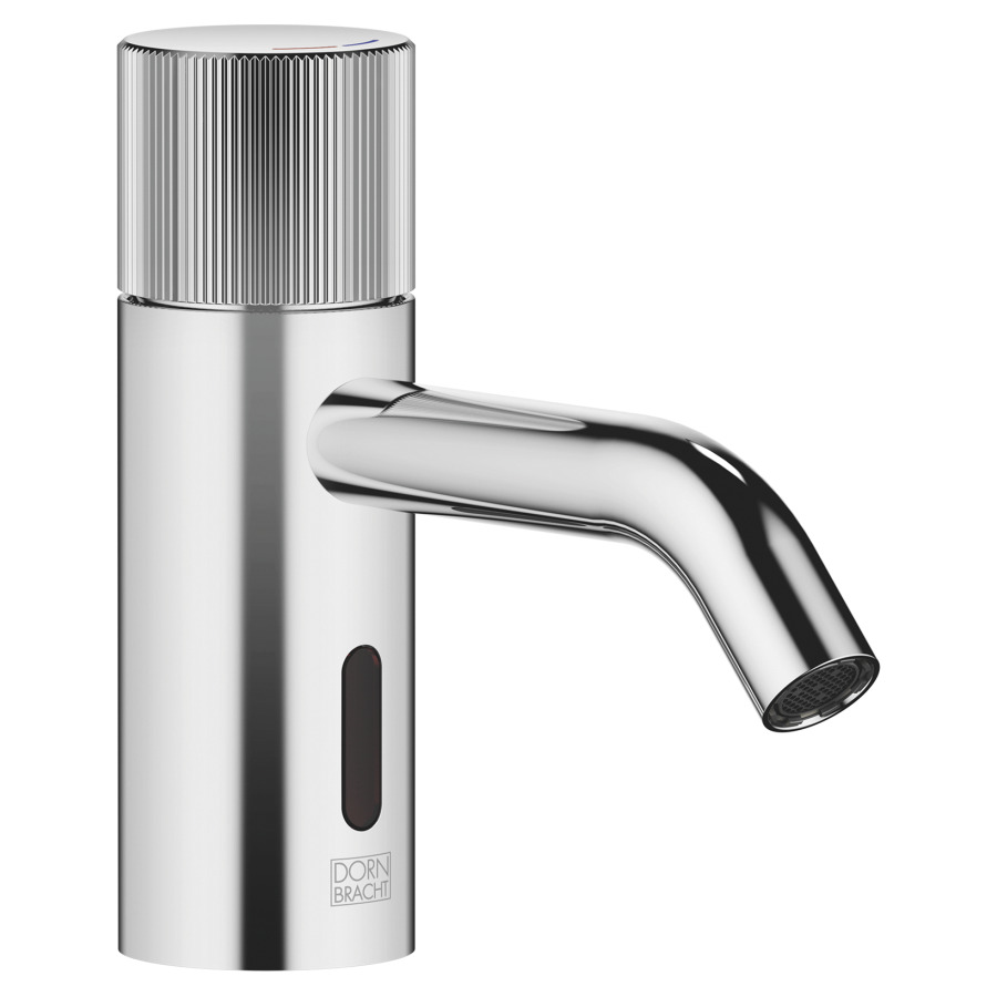 Mélangeur de lavabo META
S 125 mm, goulot fixe
régulation de température
détecteur infrarouge
transformateur AP
H jusqu'à aérateur 52 mm
sans vidage, débit 5,7 l/min.