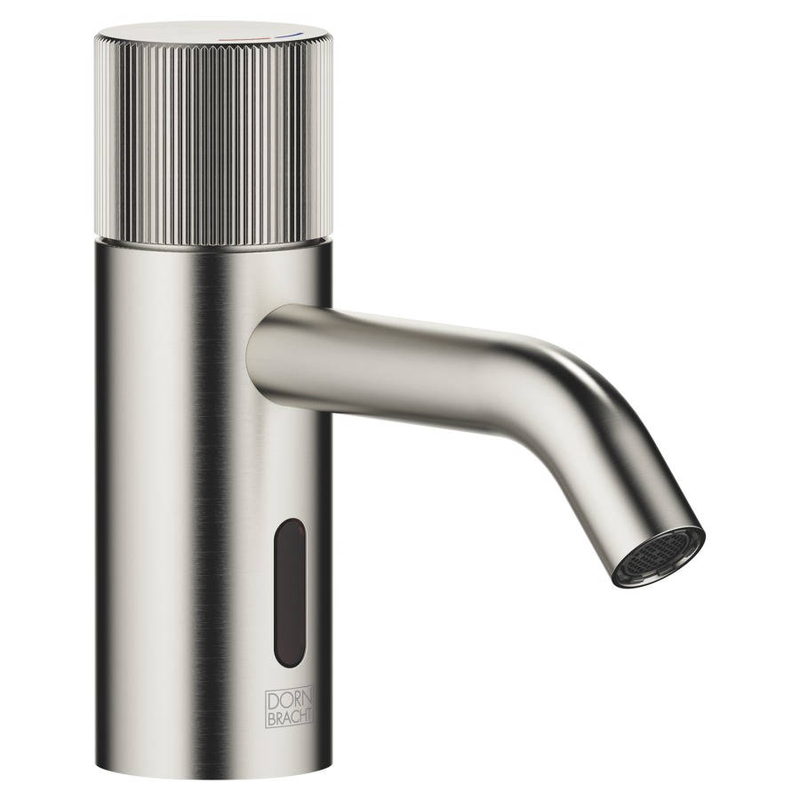 Mélangeur de lavabo META
S 125 mm, goulot fixe
régulation de température
détecteur infrarouge
actionnement à pile 1 x CR-P2
H jusqu'à aérateur 52 mm
sans vidage, débit 5,7 l/min.