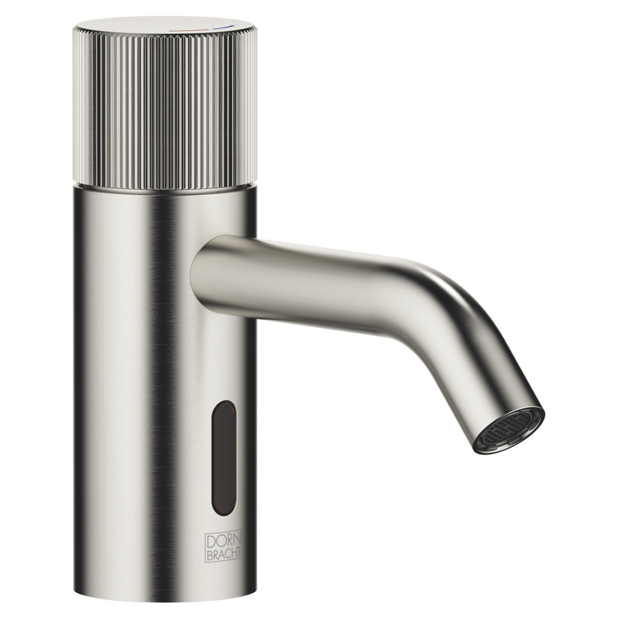 Mélangeur de lavabo META
S 125 mm, goulot fixe
régulation de température
détecteur infrarouge
actionnement à pile 1 x CR-P2
H jusqu'à aérateur 52 mm
sans vidage, débit 5,7 l/min.