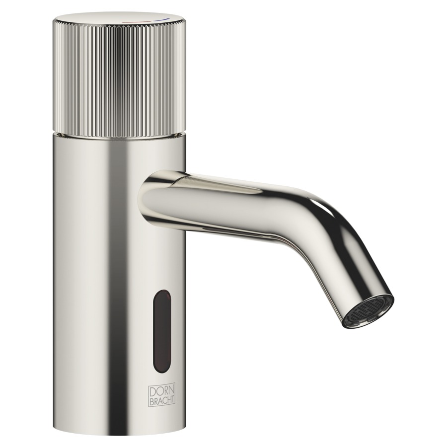 Mélangeur de lavabo META
S 125 mm, goulot fixe
régulation de température
détecteur infrarouge
actionnement à pile 1 x CR-P2
H jusqu'à aérateur 52 mm
sans vidage, débit 5,7 l/min.