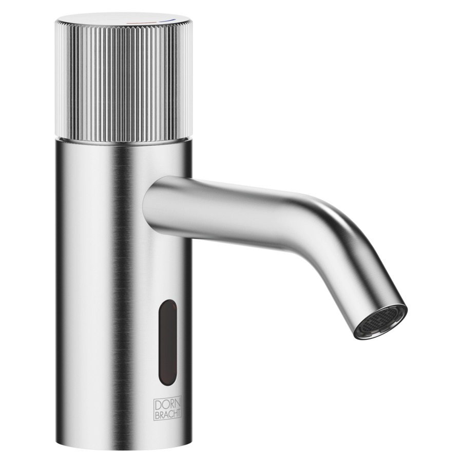 Mélangeur de lavabo META
S 125 mm, goulot fixe
régulation de température
détecteur infrarouge
actionnement à pile 1 x CR-P2
H jusqu'à aérateur 52 mm
sans vidage, débit 5,7 l/min.