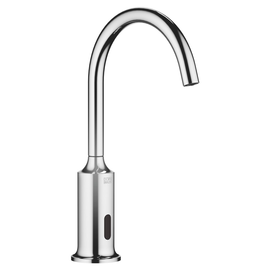 Mélangeur de lavabo VAIA
S 167 mm, goulot fixe
température réglage par boîte
sous évier, système
infrarouge, fonctionnement
sur piles ou sur secteur
H jusqu'à aérateur 221 mm
sans vidage, débit 5,7 l/min.