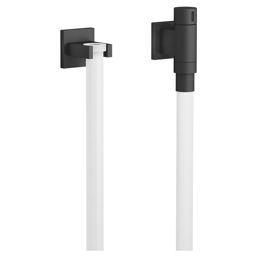 Coude de raccordement mural
WATERTUBE Kneipp
FlowReduce, 1/2", rosace
60 x 60 mm, support,
raccordement de tuyau M33
sans tuyau, débit 9 l/min.