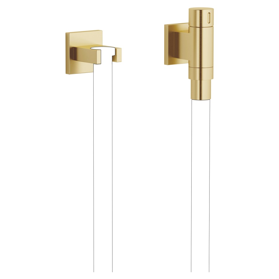 Coude de raccordement mural
WATERTUBE Kneipp
FlowReduce, 1/2", rosace
60 x 60 mm, support,
raccordement de tuyau M33
sans tuyau, débit 9 l/min.