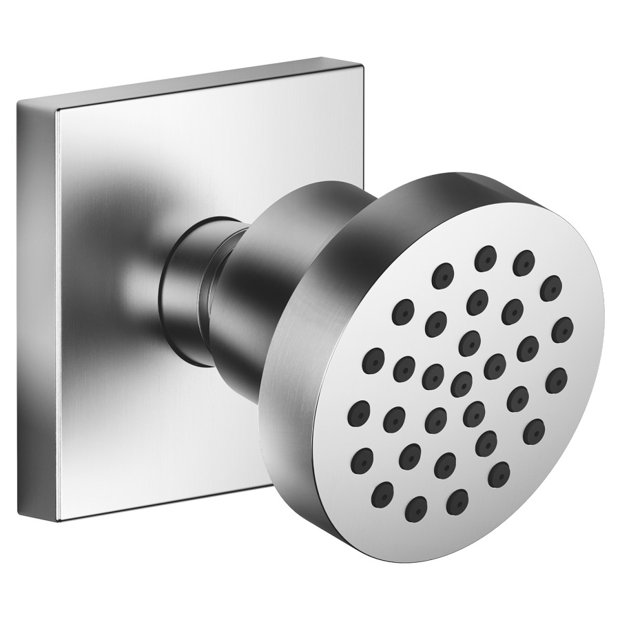 Douche latérale DORNBRACHT
Horizontal Rain, 1/2"
à rotule, rosace 60 x 60 mm
sans réglage du débit
système anticalcaire
débit 7 l/min.
groupe acoustique I