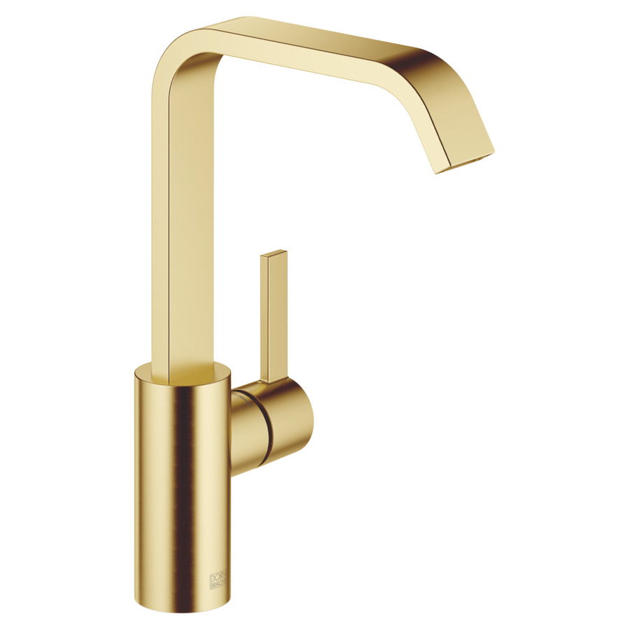 Mélangeur de lavabo IMO
S 165 mm, goulot haut
H jusqu'à aérateur 235 mm
goulot fixe, sans vidage
débit 4,6 l/min.