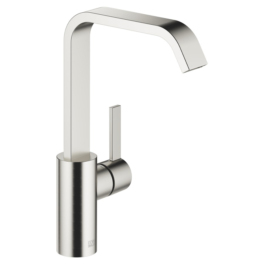 Mélangeur de lavabo IMO
S 165 mm, goulot haut
H jusqu'à aérateur 235 mm
goulot fixe, sans vidage
débit 4,6 l/min.