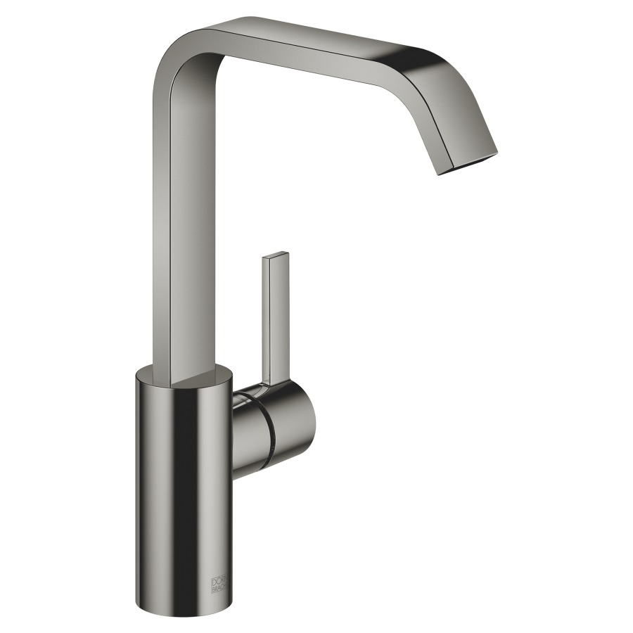 Mélangeur de lavabo IMO
S 165 mm, goulot haut
H jusqu'à aérateur 235 mm
goulot fixe, sans vidage
débit 4,6 l/min.