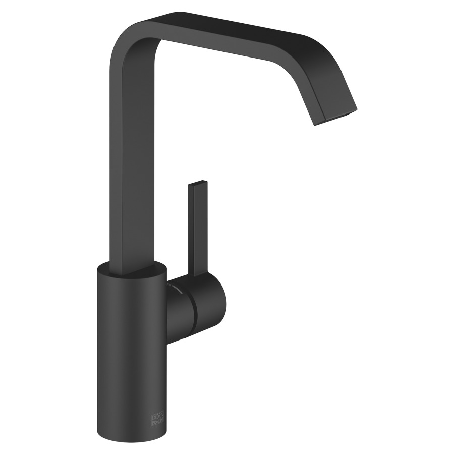 Mélangeur de lavabo IMO
S 165 mm, goulot haut
H jusqu'à aérateur 235 mm
goulot fixe, sans vidage
débit 4,6 l/min.