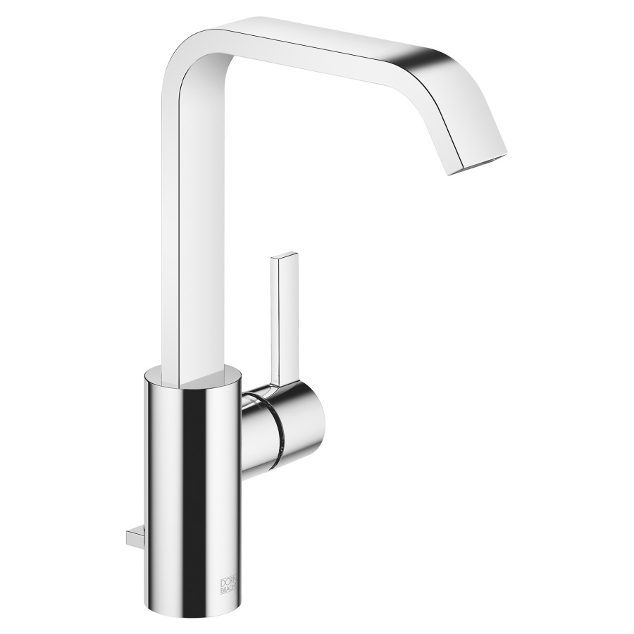 Mélangeur de lavabo IMO
S 165 mm, goulot haut
H jusqu'à aérateur 235 mm
goulot fixe, vidage
excentrique, débit 4,6 l/min.