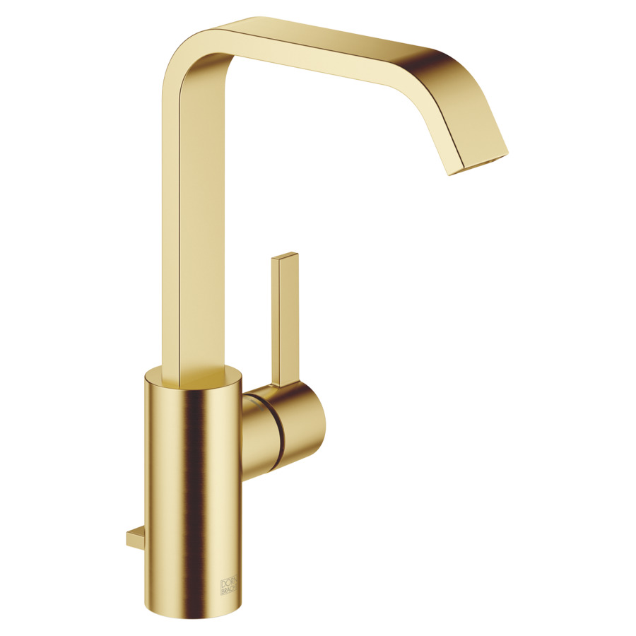 Mélangeur de lavabo IMO
S 165 mm, goulot haut
H jusqu'à aérateur 235 mm
goulot fixe, vidage
excentrique, débit 4,6 l/min.