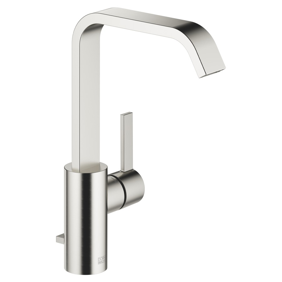 Mélangeur de lavabo IMO
S 165 mm, goulot haut
H jusqu'à aérateur 235 mm
goulot fixe, vidage
excentrique, débit 4,6 l/min.