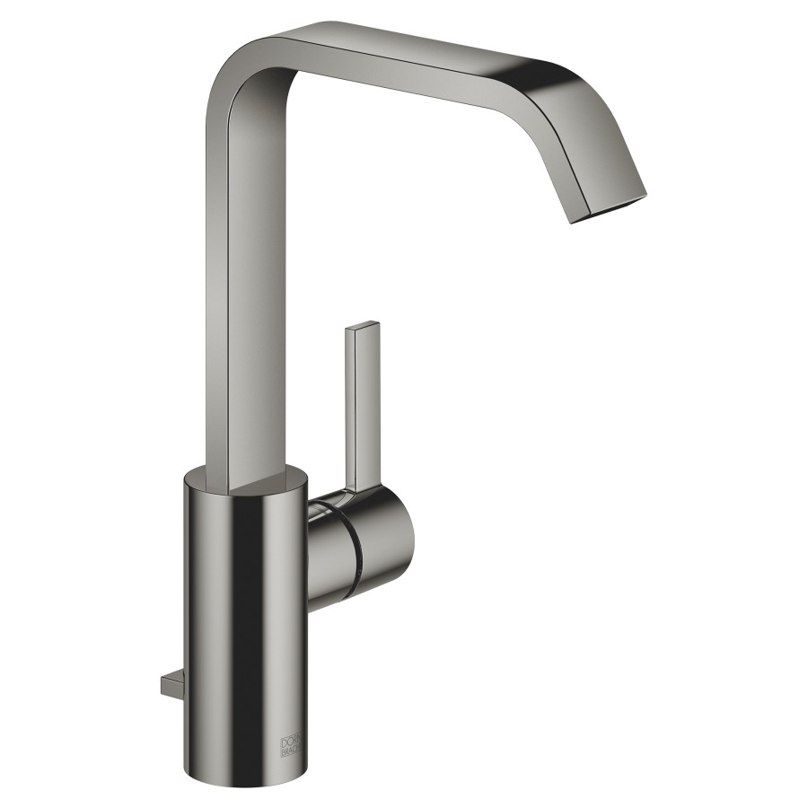 Mélangeur de lavabo IMO
S 165 mm, goulot haut
H jusqu'à aérateur 235 mm
goulot fixe, vidage
excentrique, débit 4,6 l/min.