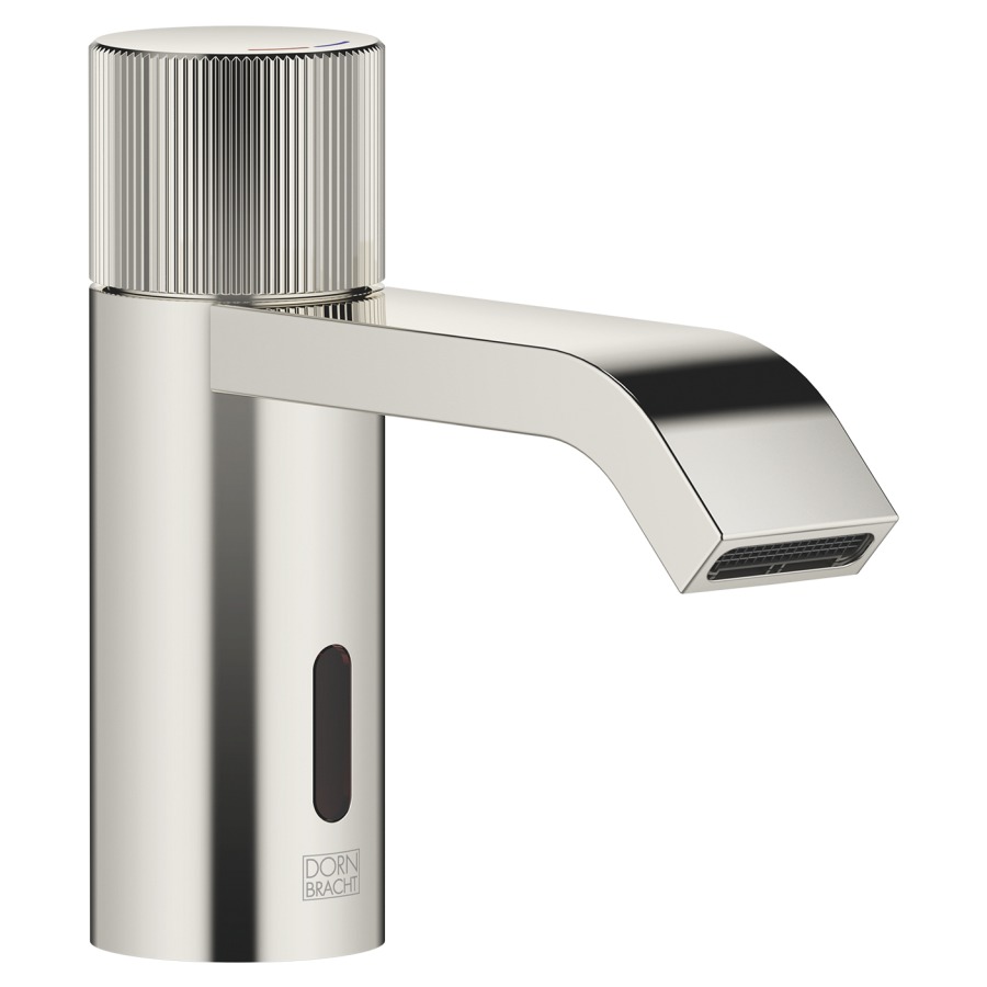 Mélangeur de lavabo IMO
S 130 mm, goulot fixe
régulation de température
détecteur infrarouge
actionnement à pile 1 x CR-P2
H jusqu'à aérateur 74 mm
sans vidage, débit 5,7 l/min.