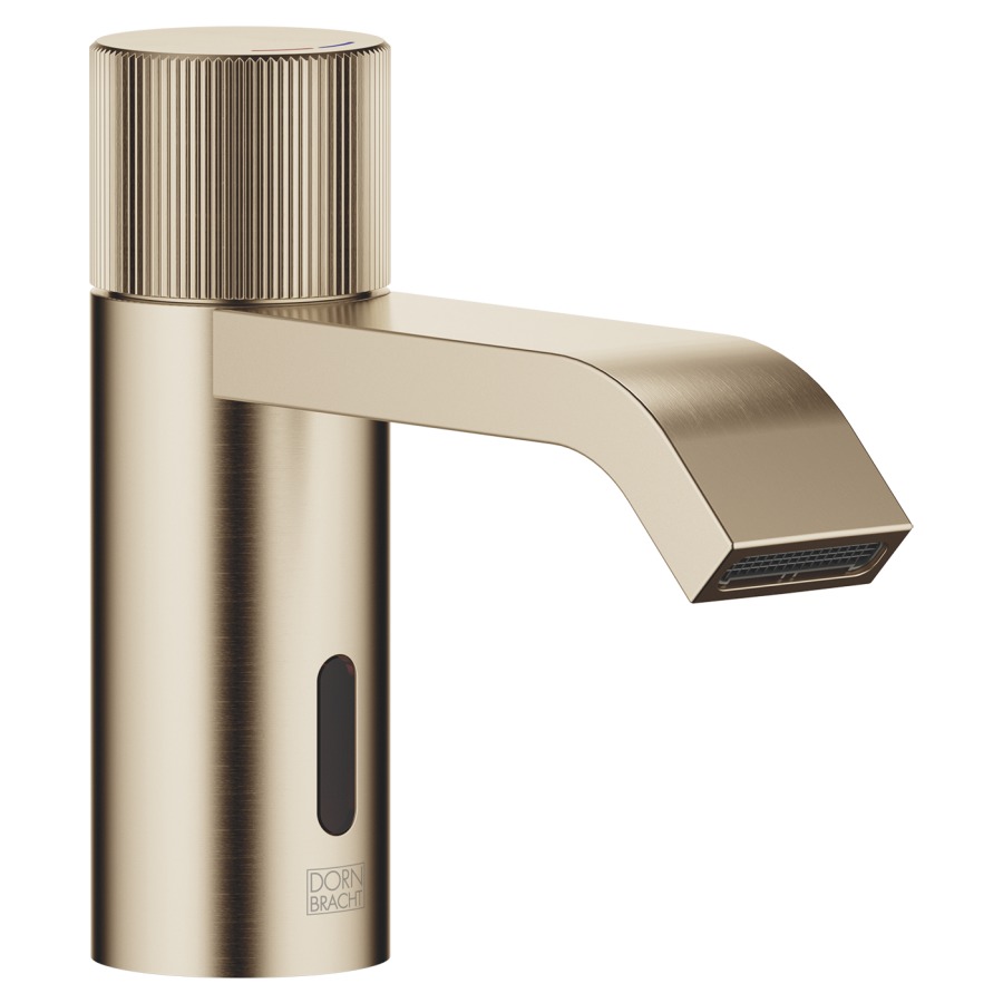 Mélangeur de lavabo IMO
S 130 mm, goulot fixe
régulation de température
détecteur infrarouge
actionnement à pile 1 x CR-P2
H jusqu'à aérateur 74 mm
sans vidage, débit 5,7 l/min.