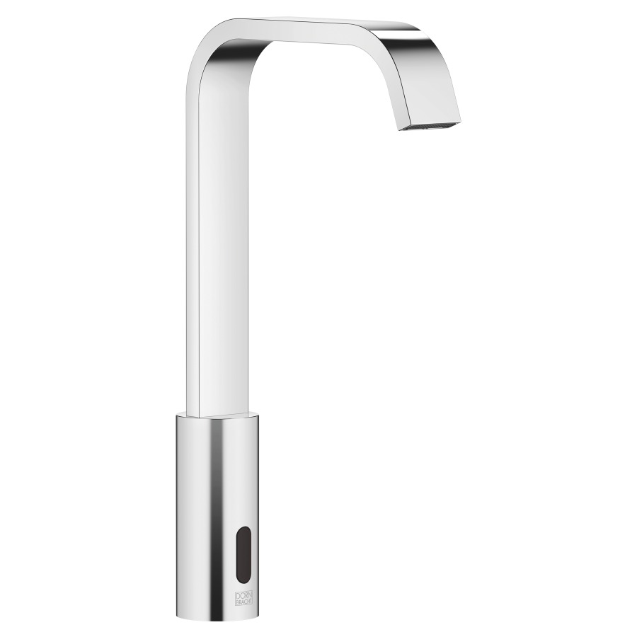 Mélangeur de lavabo IMO
S 165 mm, goulot fixe
température réglage par boîte
sous évier, système
infrarouge, fonctionnement
sur piles ou sur secteur
H jusqu'à aérateur 268 mm
sans vidage, débit 5,7 l/min.