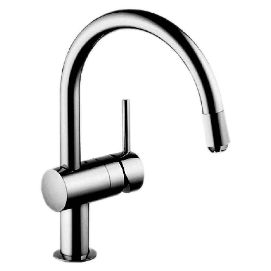 Mélangeur d'évier MINTA
S 209 mm goulot orientable
aérateur extensible
pour boiler à basse pression
groupe acoustique I