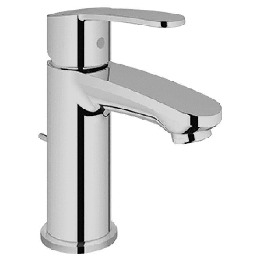 Mélangeur de lavabo EUROSYLE
COSMOPOLITAN S-SIZE, S 100 mm
goulot fixe, fonction
d'économie d'énergie, vidage
excentrique, Eco-Joy 5,7 l/min