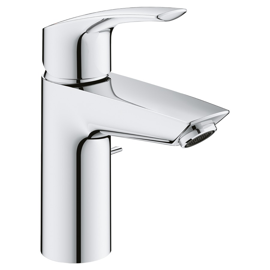 Mélangeur de lavabo EUROSMART
S-SIZE, S 109 mm, goulot fixe
vidage excentrique, Eco-Joy
5,7 l/min, fonction d'économie
d'énergie