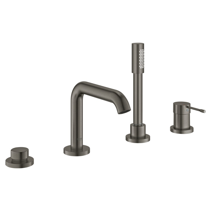 Garnit. de remplissage
ESSENCE NEW
4 trous, S 197 mm, goulot sur
gorge, inverseur, mélangeur
douche extensible