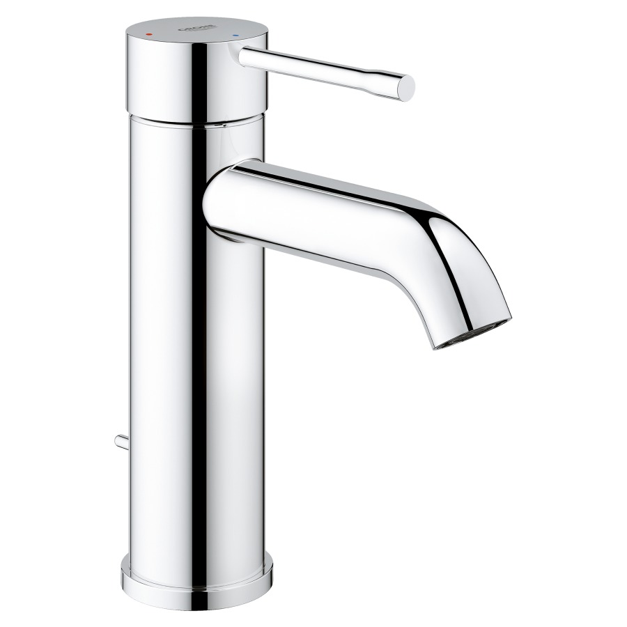 Mélangeur de lavabo ESSENCE
NEW S-SIZE, S 116 mm
goulot fixe
eau froide par position de
levier au milieu, vidage
excentrique, Eco-Joy 5 l/min