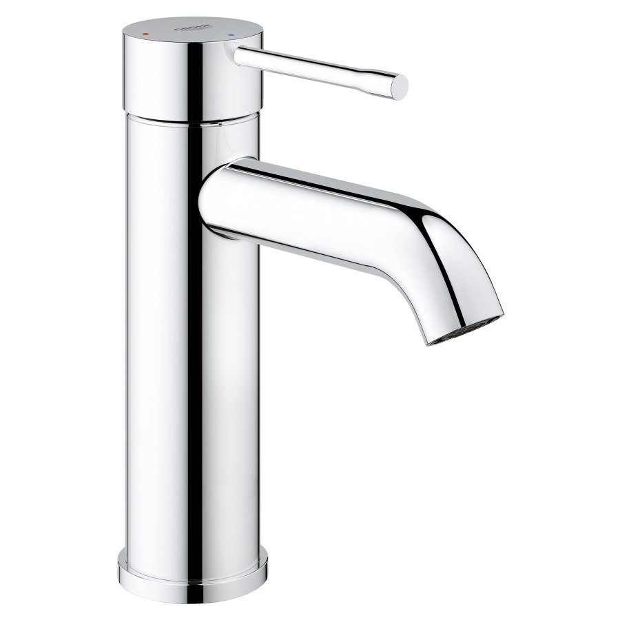 Mélangeur de lavabo ESSENCE
NEW S-SIZE, S 116 mm
goulot fixe, eau froide par
position du, levier au milieu
avec vidage Push-Open
Eco-Joy 5 l/min