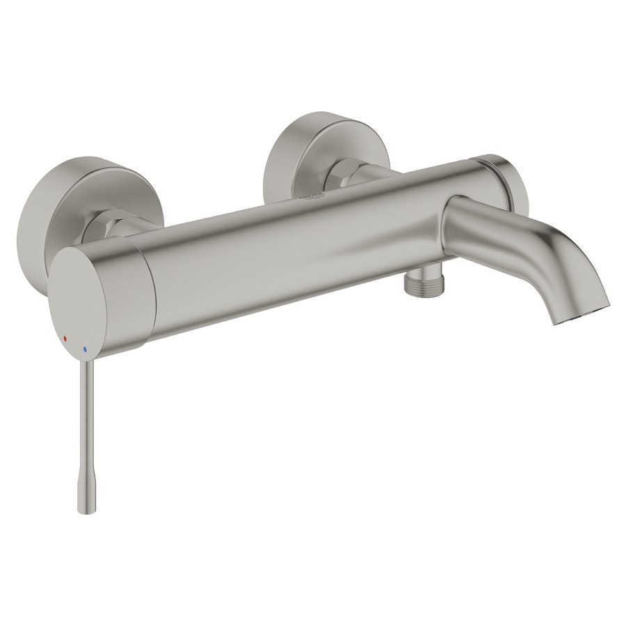 Mélangeur de bain ESSENCE NEW
E 150 mm, raccords S
1/2" x 3/4" cachés
sans douche