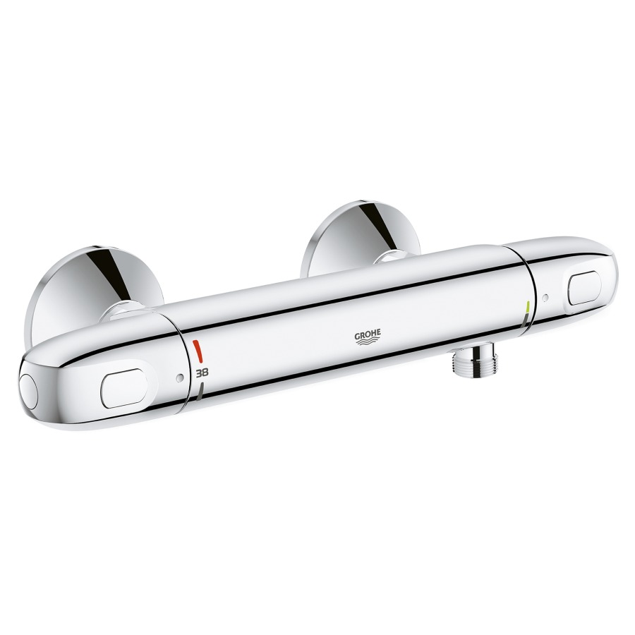 Mélangeur de douche GROHTHERM
1000 NEW, CoolTouch
E 150 mm, raccords S
1/2" x 1/2" cachés
sans douche
