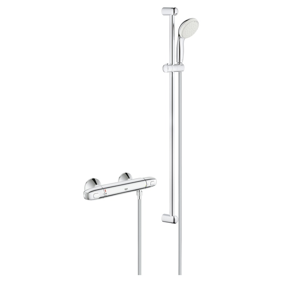 Garniture de douche GROHTHERM
1000 NEW, thermostat Grohtherm
1000, garniture de douche
Tempesta 100, glissière 90 cm