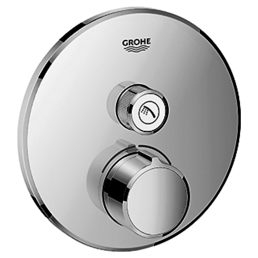 Mélangeur de douche SMART
CONTROL UP, set de montage
final, avec robinet d'arrêt
plaque de fermeture D 158 mm
sans corps à encastrer 756 040