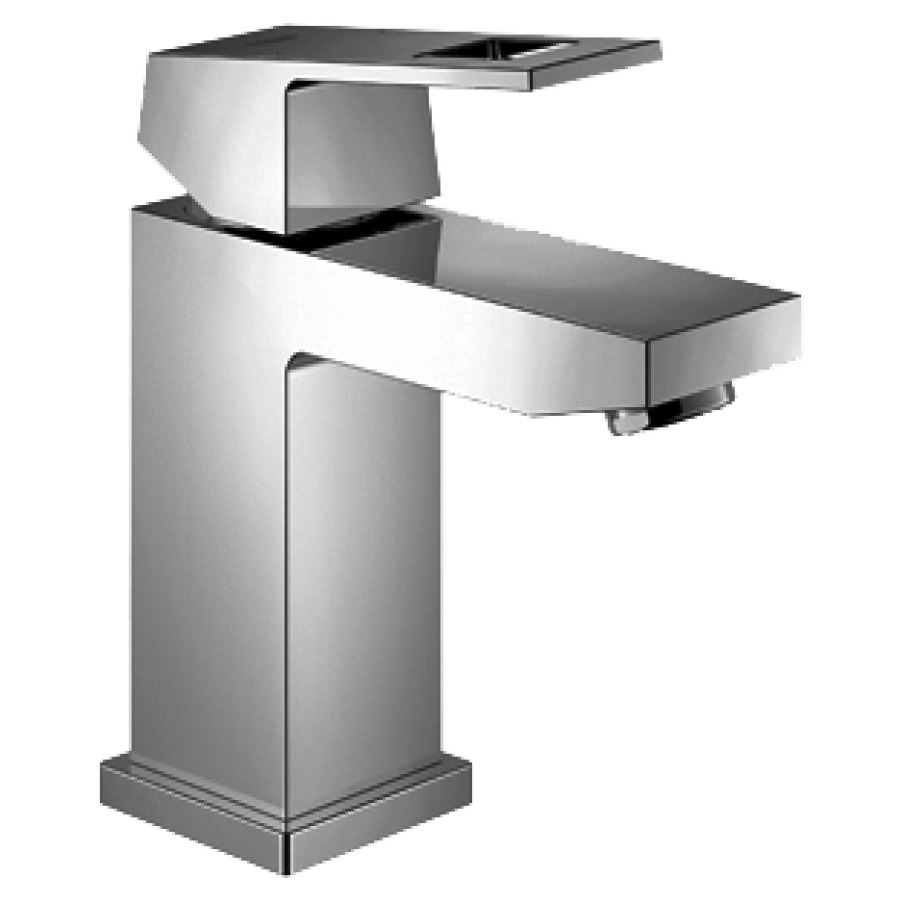 Mélangeur de lavabo EUROCUBE
S 98 mm goulot fixe, EcoJoy
sans vidage excentrique
groupe acoustique I