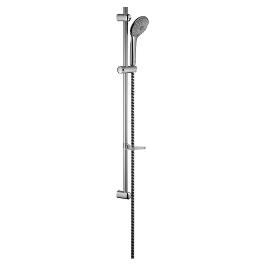 Garniture de douche EUPHORIA
glissière 90 cm, douche à main
Massage, SpeedClean, porte-
savon, tuyau de douche 175 cm
groupe acoustique NT