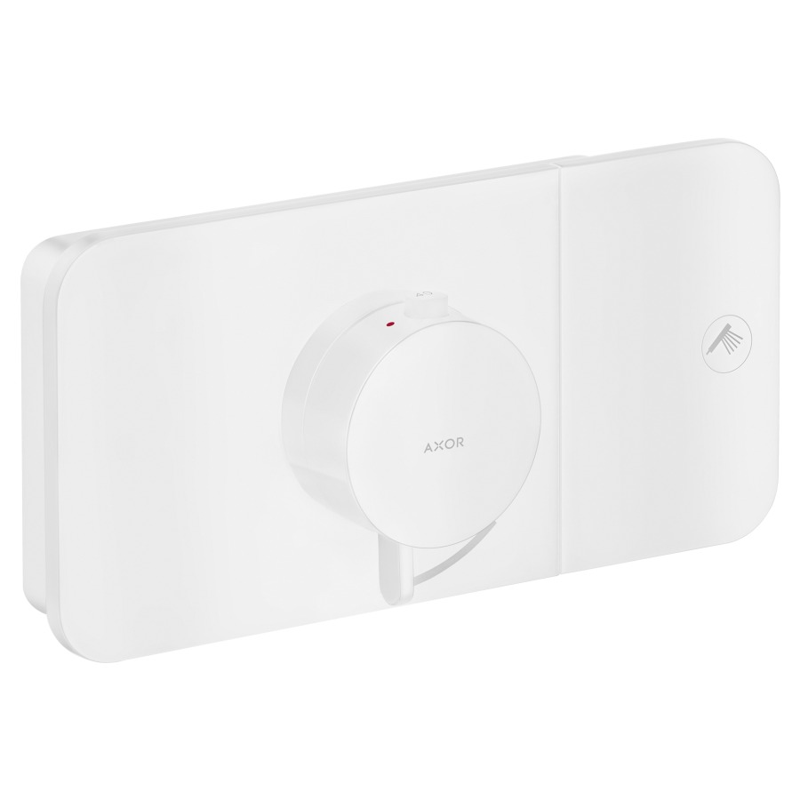Thermostat ONE UP
Endmontageset
23,8 x 12 cm, Drucktasten
zur Steuerung von 1
Verbraucher, Durchflussmenge
24 l/min, Rückflussverhinderer
ohne Einbaukörper 757 036
Geräuschgruppe I