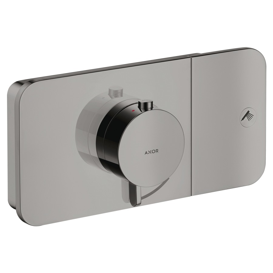 Thermostat ONE UP
Endmontageset
23,8 x 12 cm, Drucktasten
zur Steuerung von 1
Verbraucher, Durchflussmenge
24 l/min, Rückflussverhinderer
ohne Einbaukörper 757 036
Geräuschgruppe I