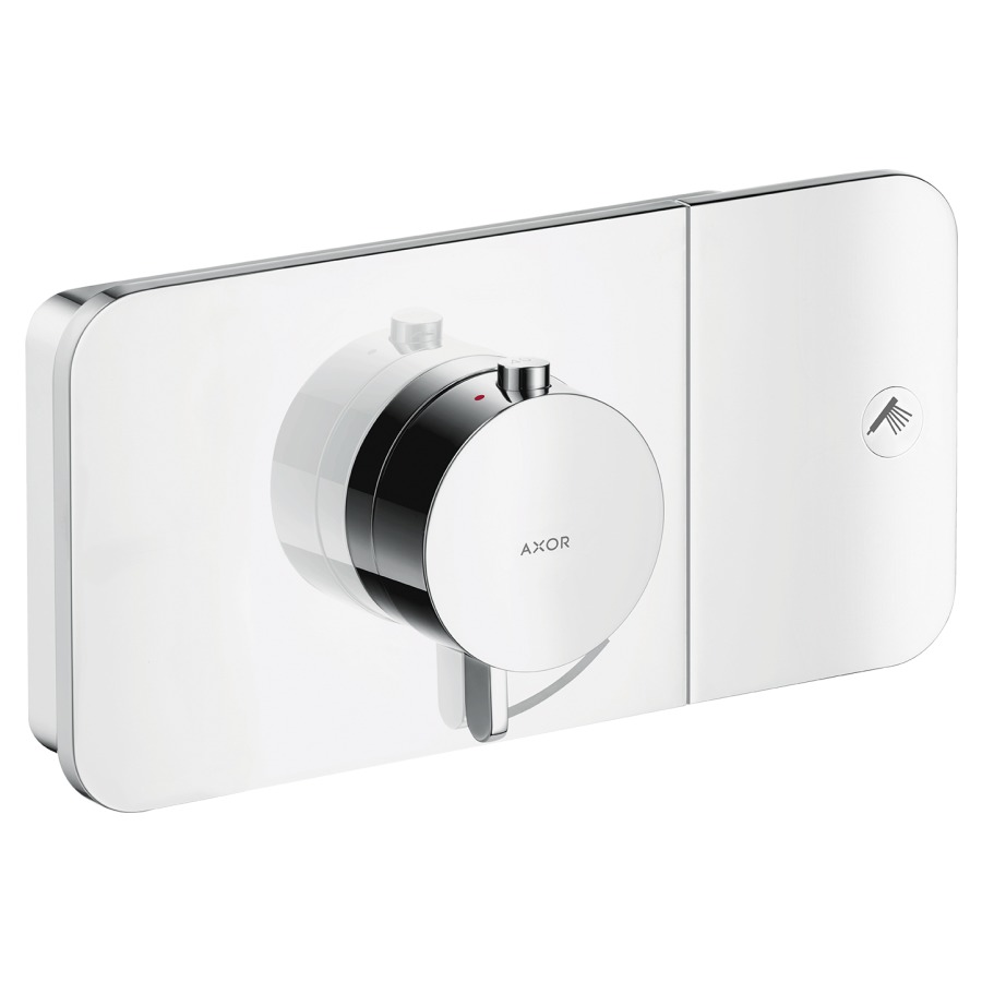 Thermostat ONE UP
Endmontageset
23,8 x 12 cm, Drucktasten
zur Steuerung von 1
Verbraucher, Durchflussmenge
24 l/min, Rückflussverhinderer
ohne Einbaukörper 757 036
Geräuschgruppe I